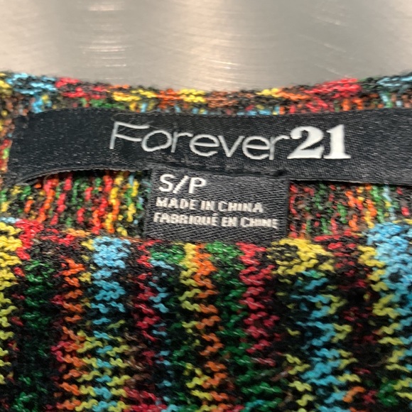 Forever 21 Rainbow Flutter Sleeve Knit Top Size S - Picture 7 of 8